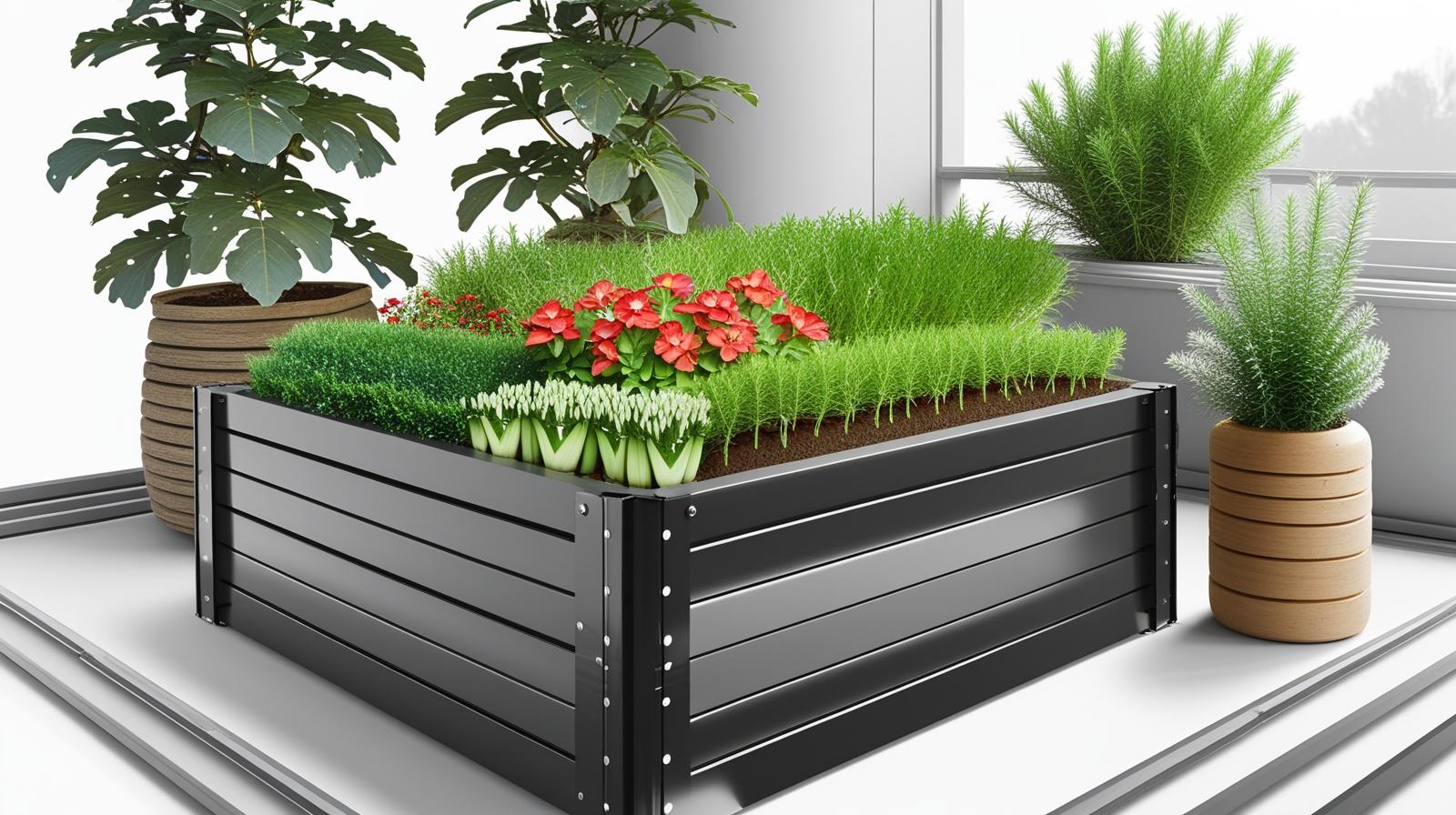 6x3x2ft Outdoor Metal Raised Garden Bed